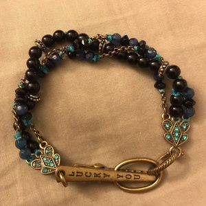 Lucky Brand black & blue bracelet