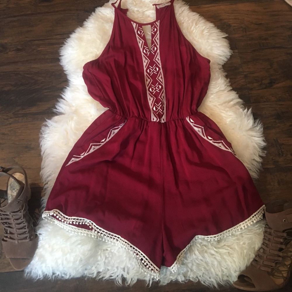 Maroon Romper