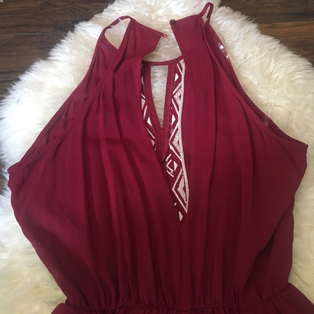 Maroon Romper - Picture 2 of 3