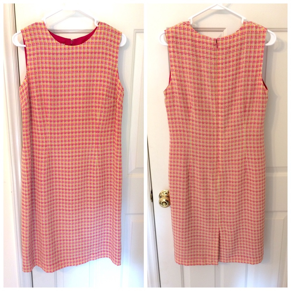 Maggy London Silk Plaid/Crosshatch Dress