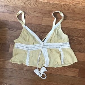 Yellow forever 21 cropped tank top!