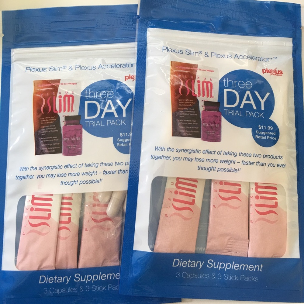 Two 3 Day Trial packs of Plexus Slim & Accelerator