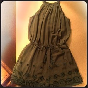 Mossimo high neck olive romper