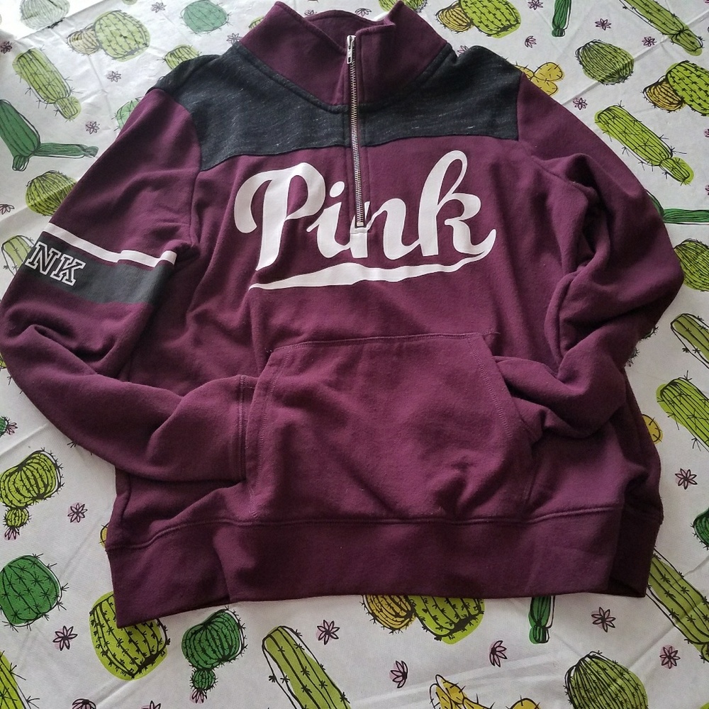 VS Pink 1/4 Zip Sweater