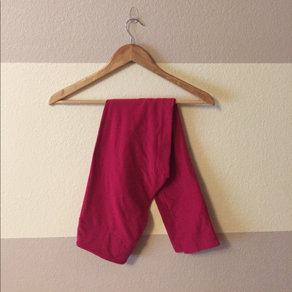 EUC LuLaRoe Solid Pink Leggings OS
