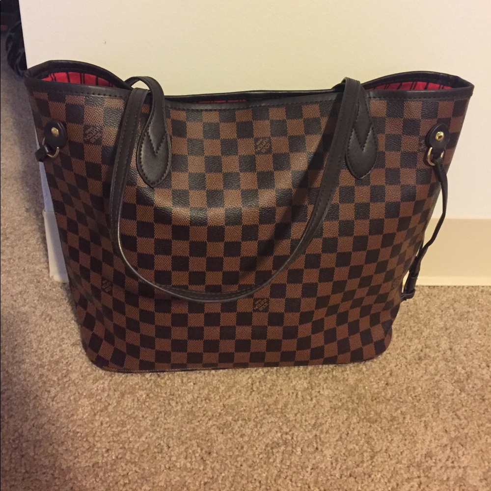 L V inspired neverfull tote