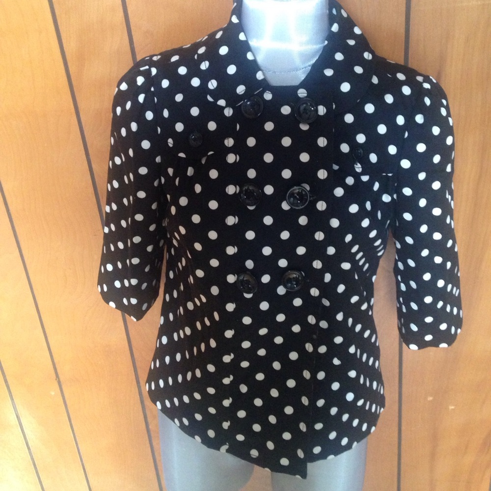 All Over Polka Dot Cotton Blazer-Fire Sale