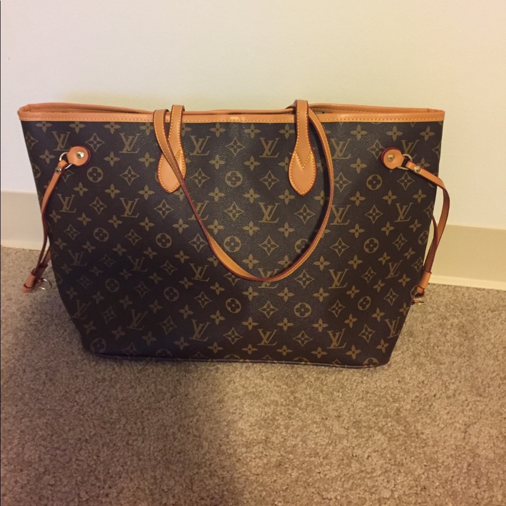 L V  inspired large neverfull tote