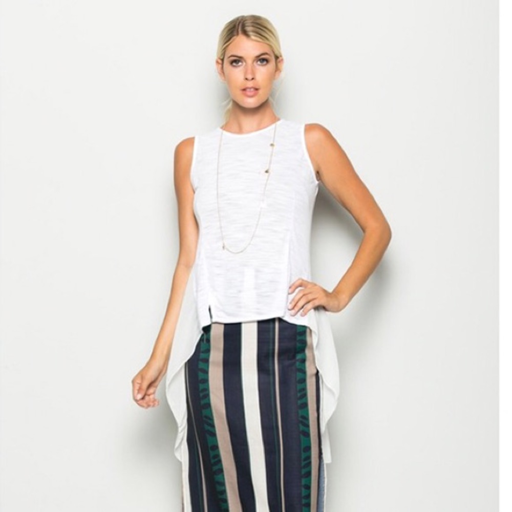 SALE Sleeveless Hi-Lo Top