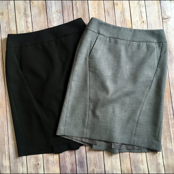 LOFT Dresses & Skirts - LOFT Ann Taylor SET of 2 Suiting Skirts Grey/Black