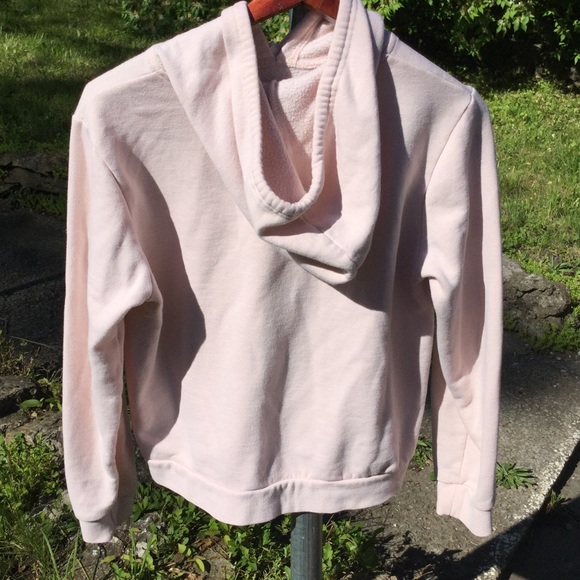 Bow Down blush colored hoodie sweatshirt. - Picture 3 of 4