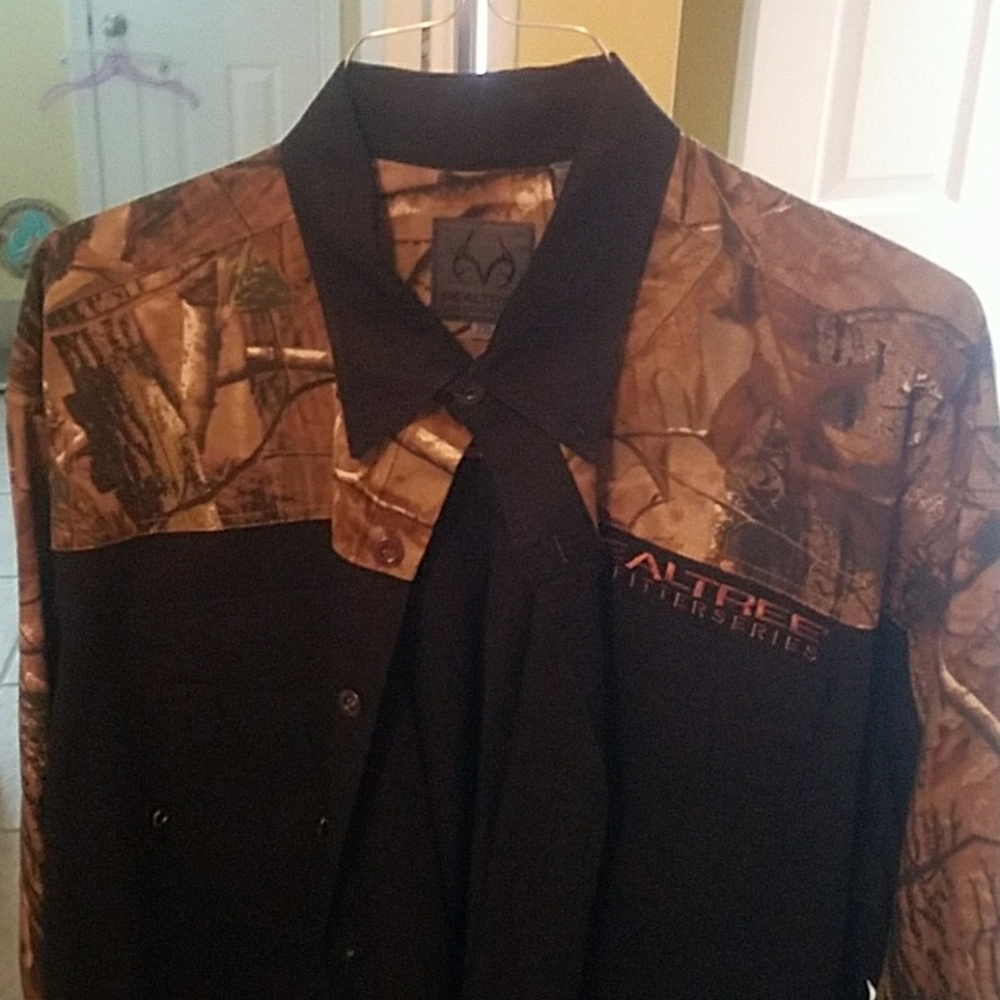Men, realtree long sleeve dress shirt