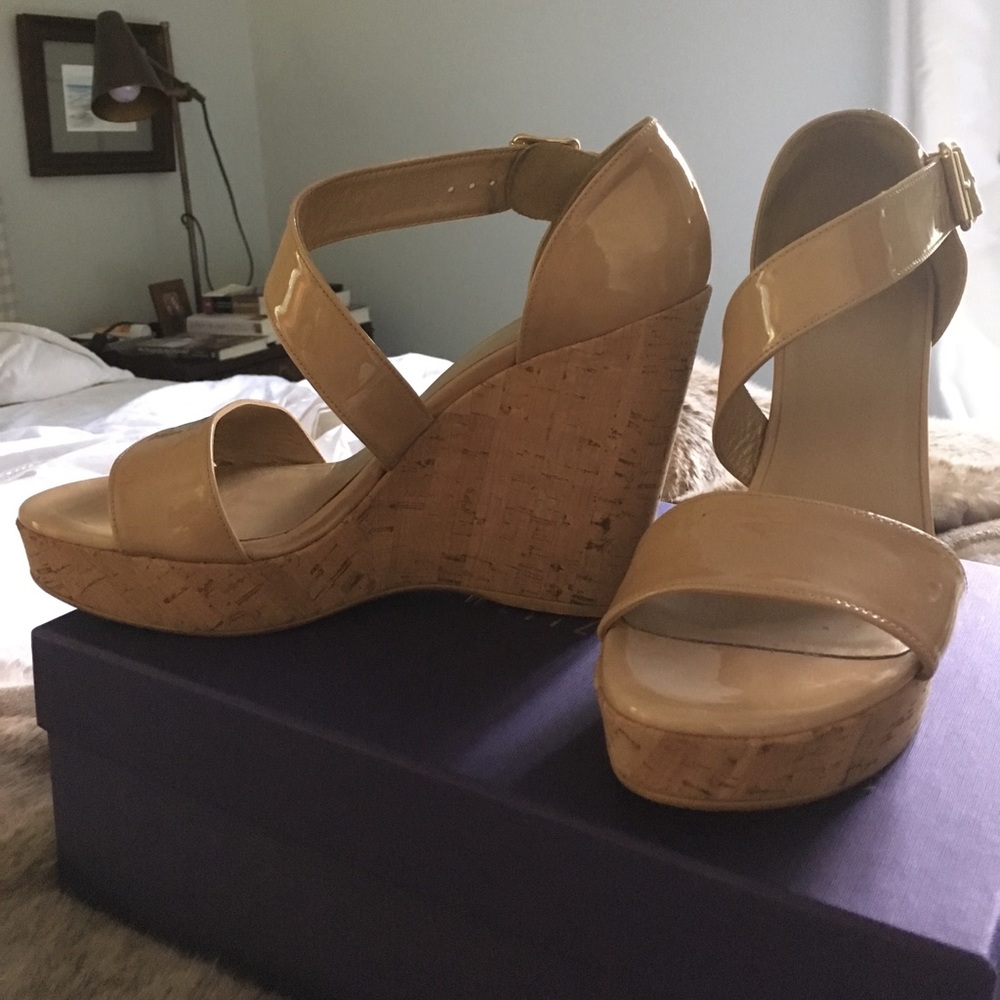 Stuart Weitzman cork wedges