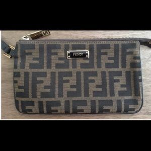 Fendi Monogrammed Zucca Wristlet