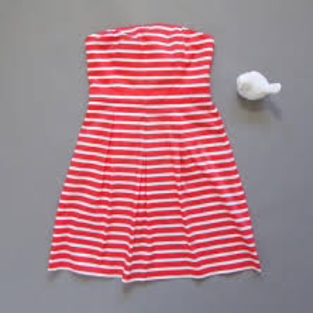 Gap orange and white stripe dress