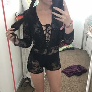 RAT AND BOA LACE ROMPER