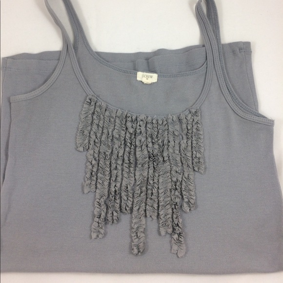 Last Chance!! J. Crew Factory Gray Ruffle tank - Picture 4 of 4