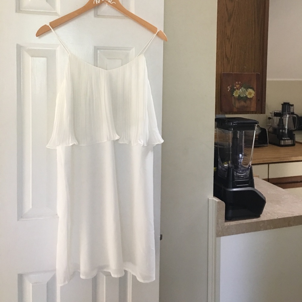 White rehearsal dinner dress