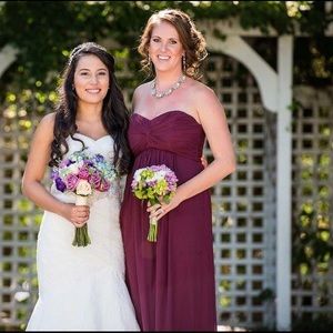 After Six Dessy Group chiffon bridesmaid dress