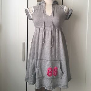 Victoria's Secret Pink gray hooded dress XS