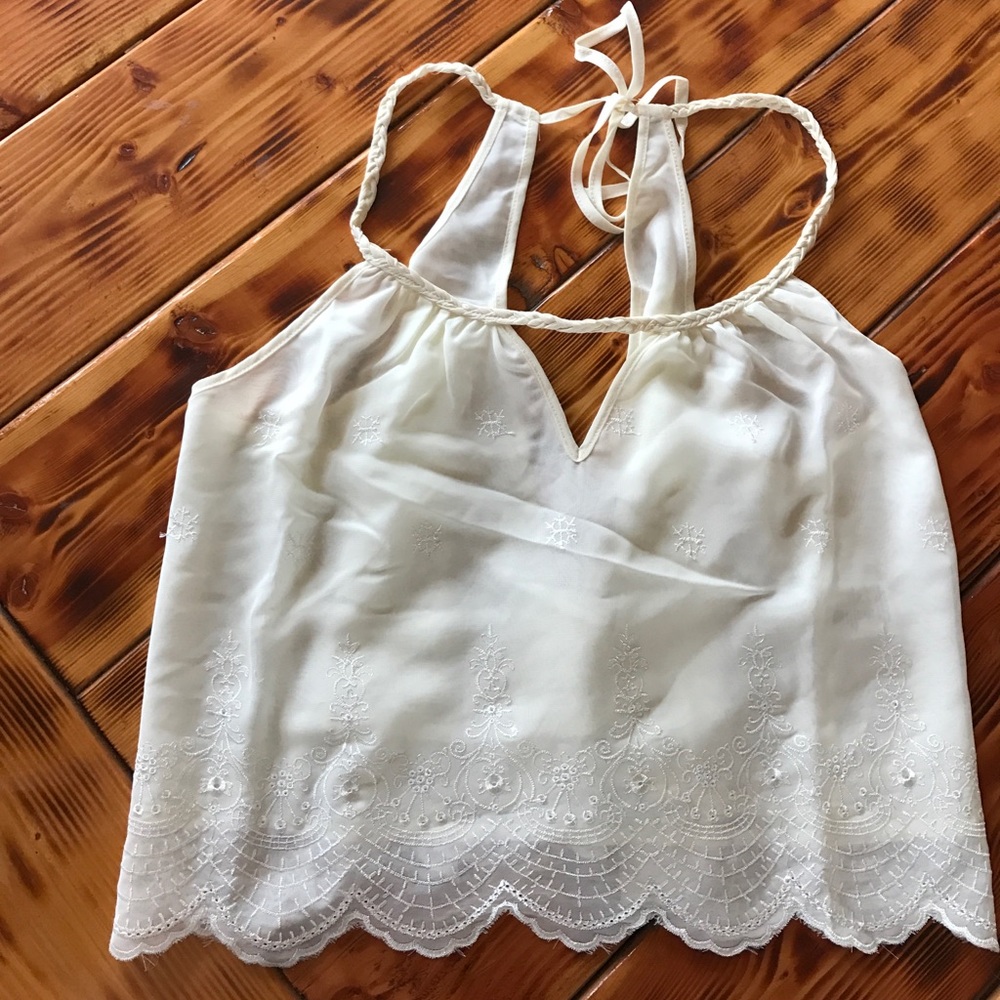 TOBI cream crop top