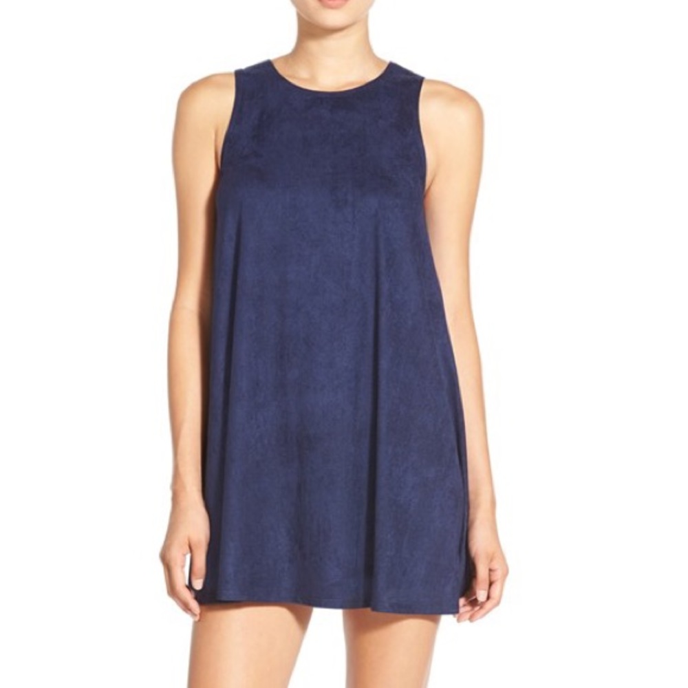 Swing Dress Navy Suede