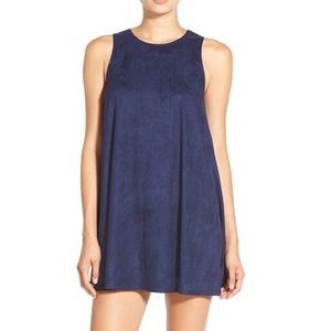Swing Dress Navy Suede