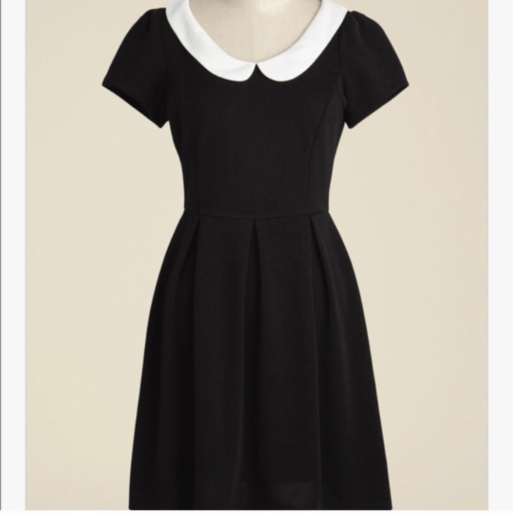 ModCloth "Record Time A-Line Dress in Black"