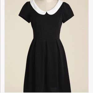 ModCloth "Record Time A-Line Dress in Black"