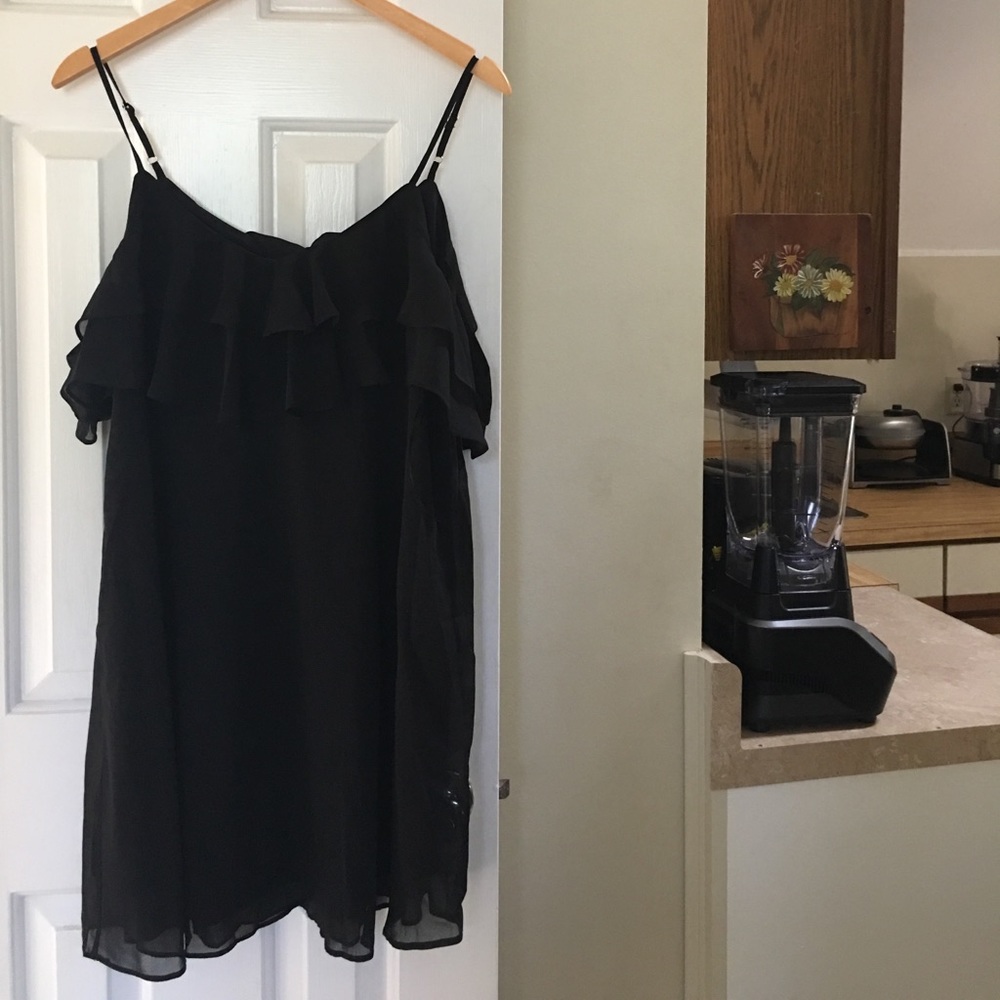Black off the shoulder dress