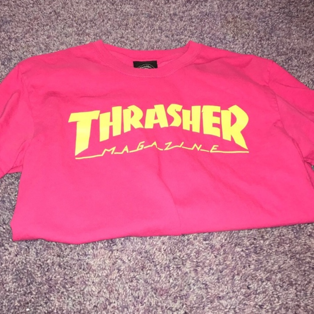Neon pink authentic thrasher shirt