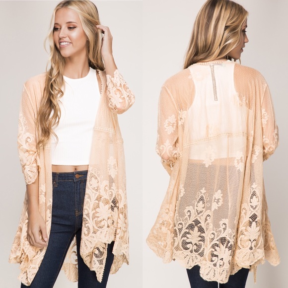 Sheer lace kimono - Picture 4 of 4
