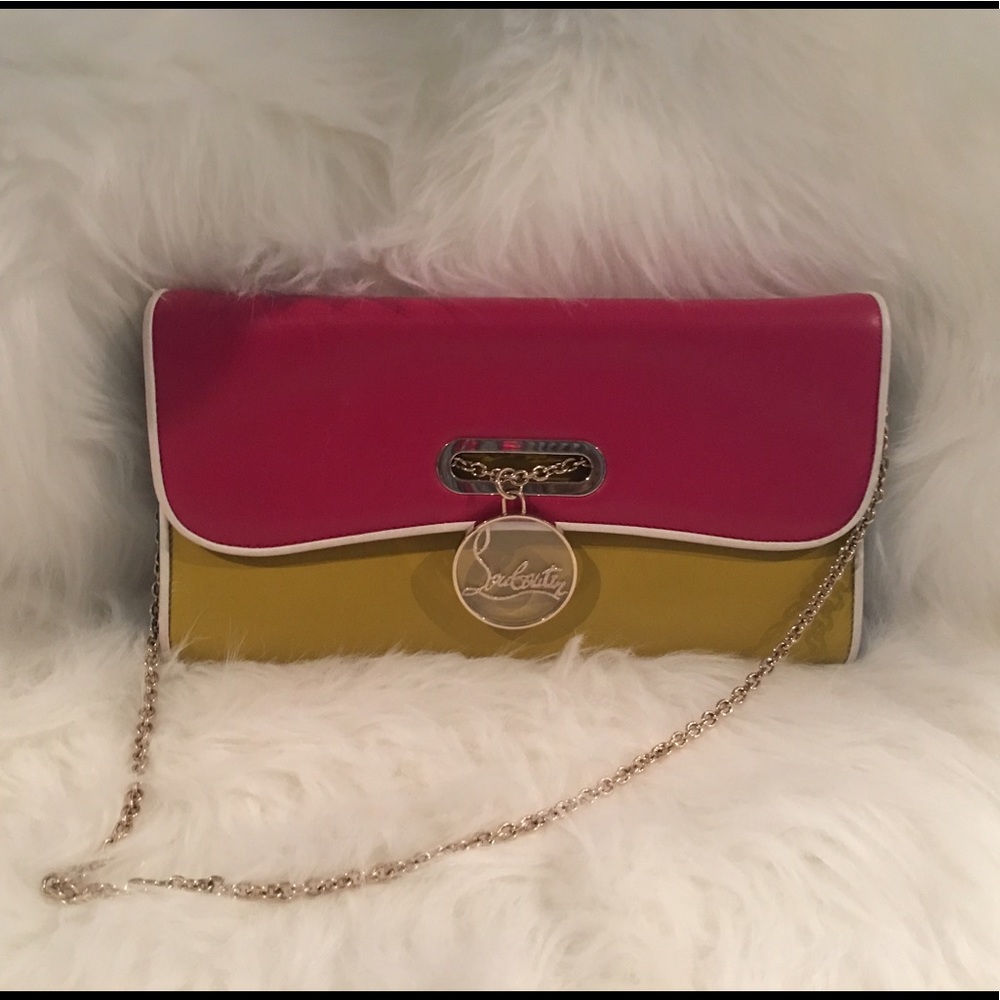 Christian Louboutin riviera clutch multi color