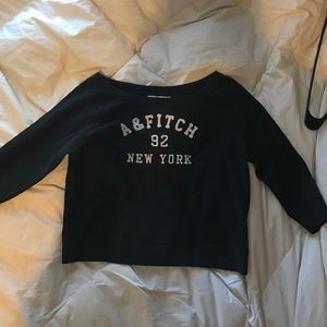 abercrombie cropped sweater with half sleeves