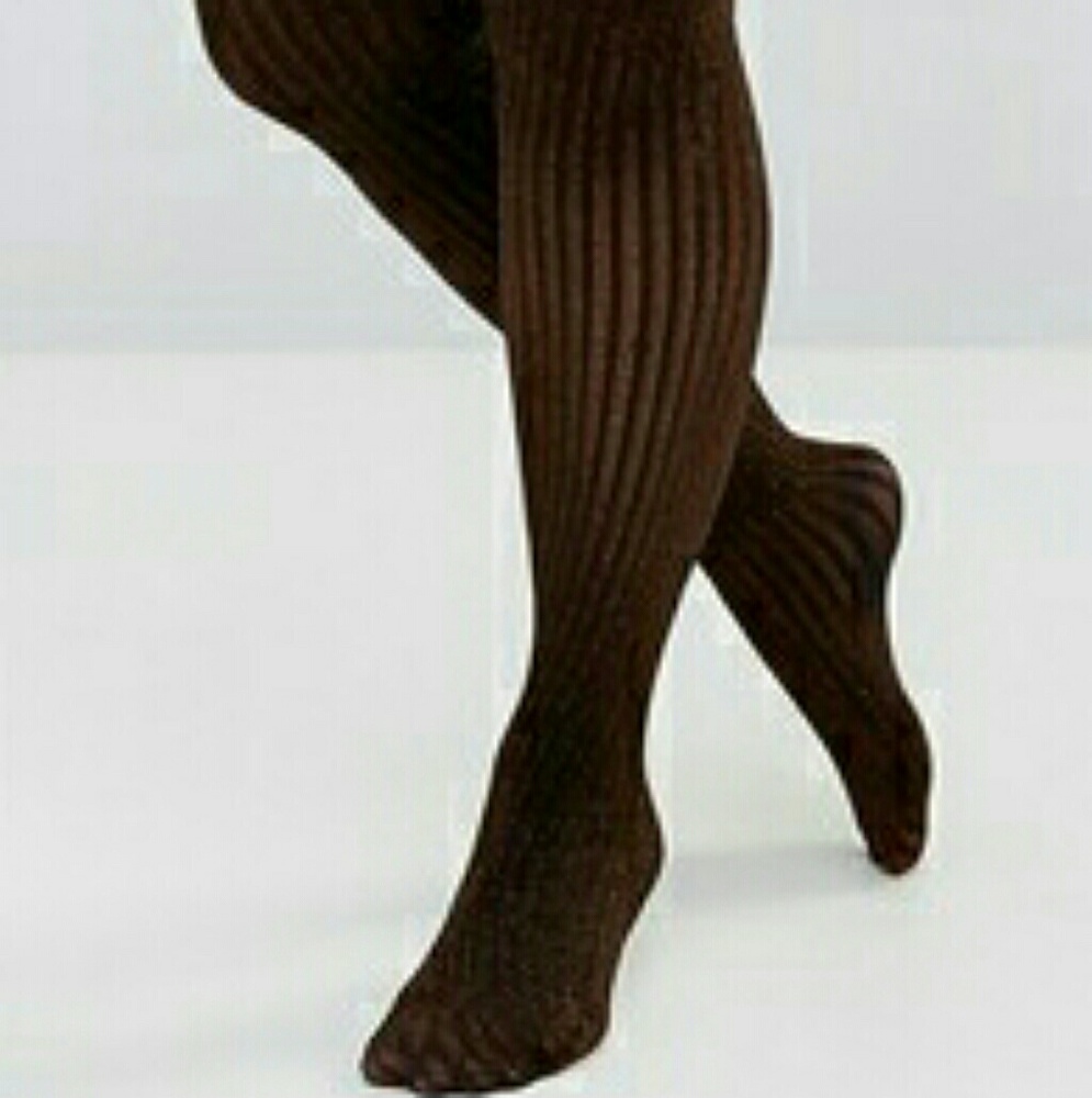 AVENUE Plus Size Ribbed Tights