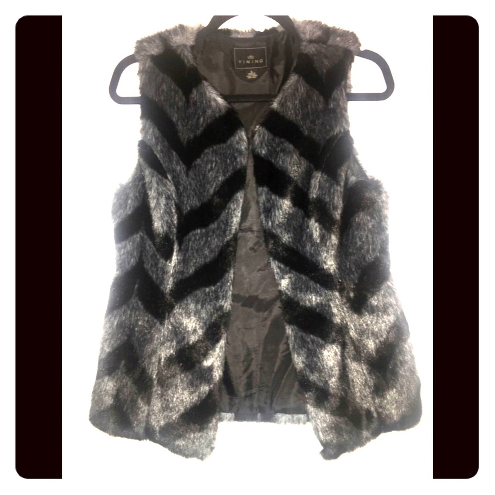 Faux fur vest