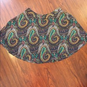 LUSH paisley mini skirt