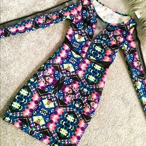 Multi colored Body-con dress