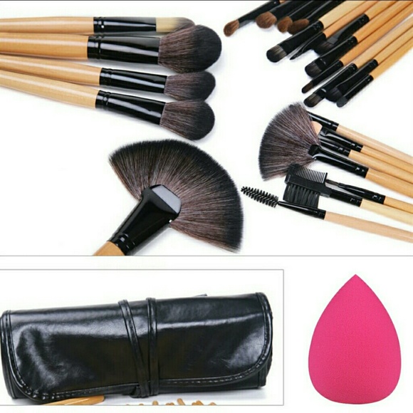 ๐HP๐ 24pc Makeup Brush set w/storage case - Picture 4 of 8