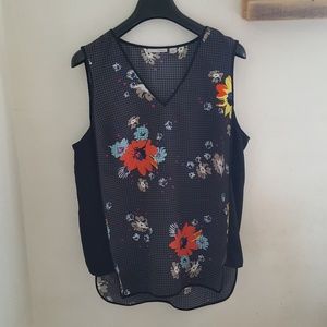 Halogen Floral V-Neck Tank Top