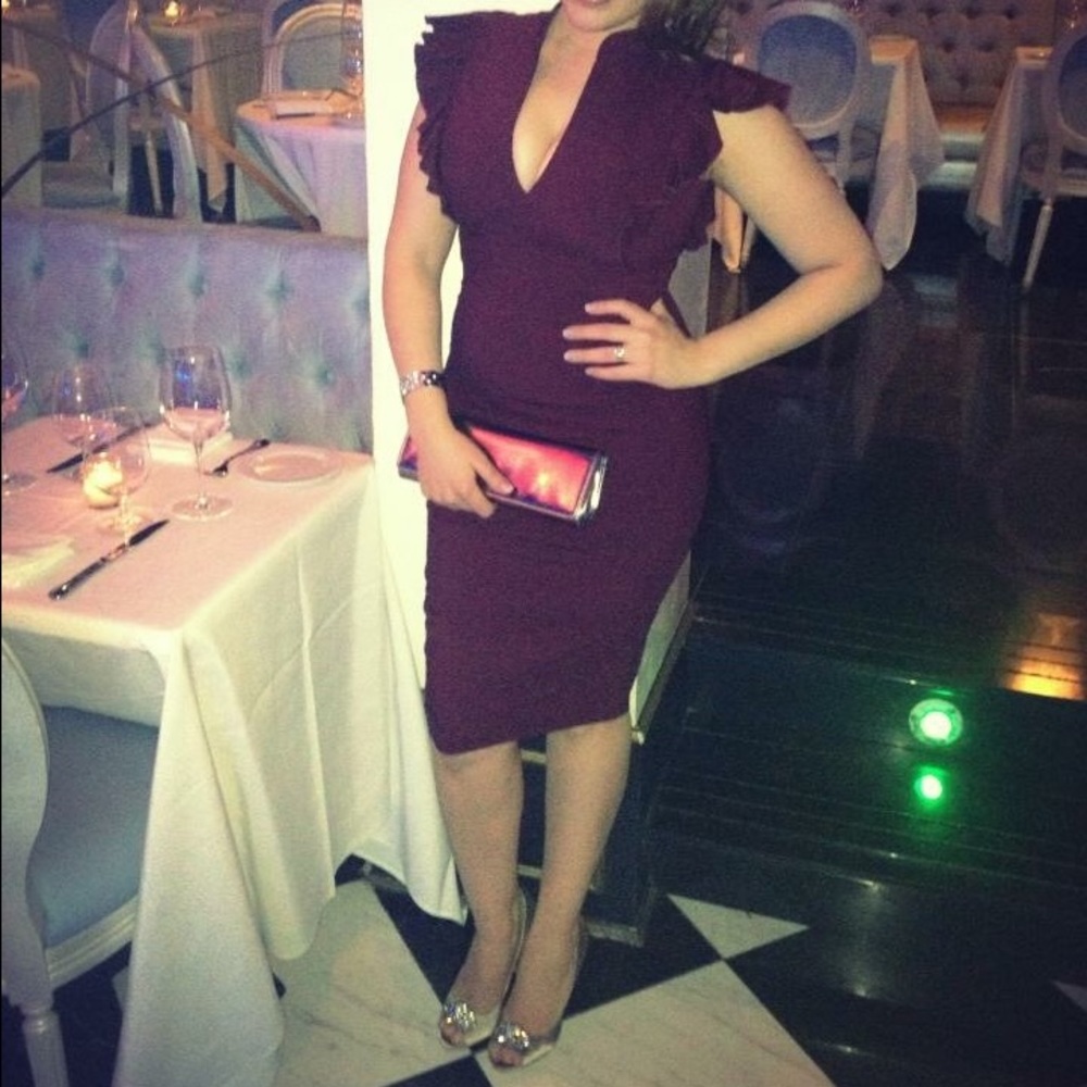 Burgundy Midi dress