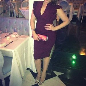 Burgundy Midi dress