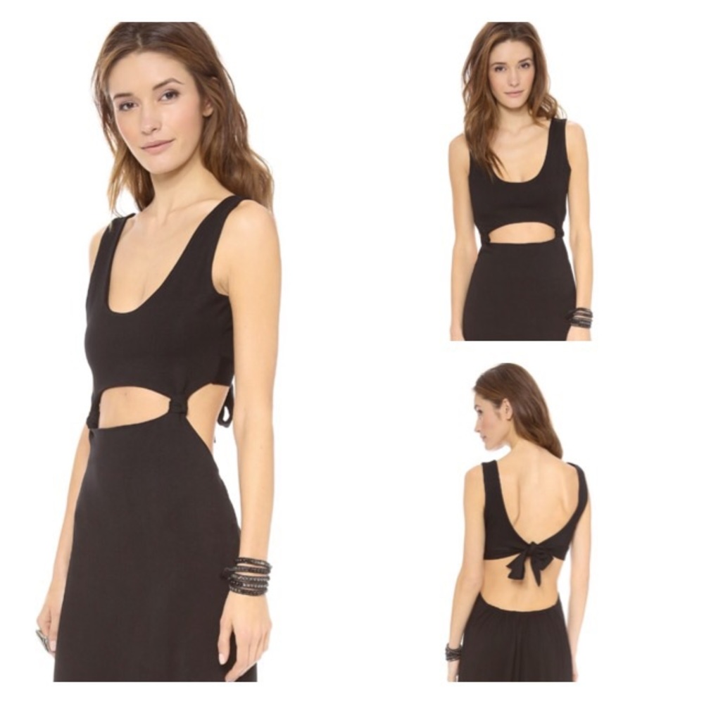 Shoreroad Black Open Back Dress