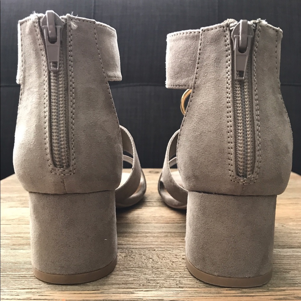 Taupe O Ring Suede Sandal - Picture 6 of 6