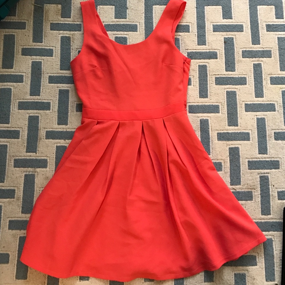 Mini pink skater dress