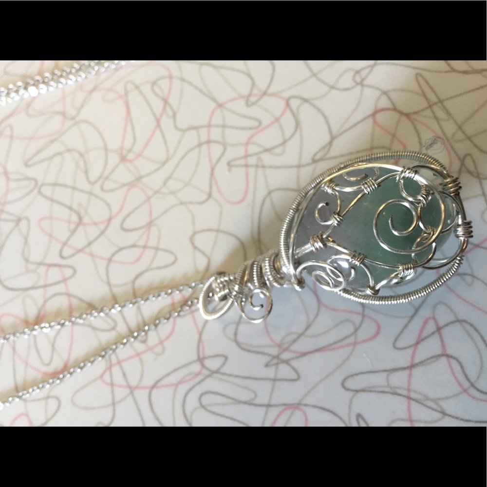Rainbow fluorite necklace