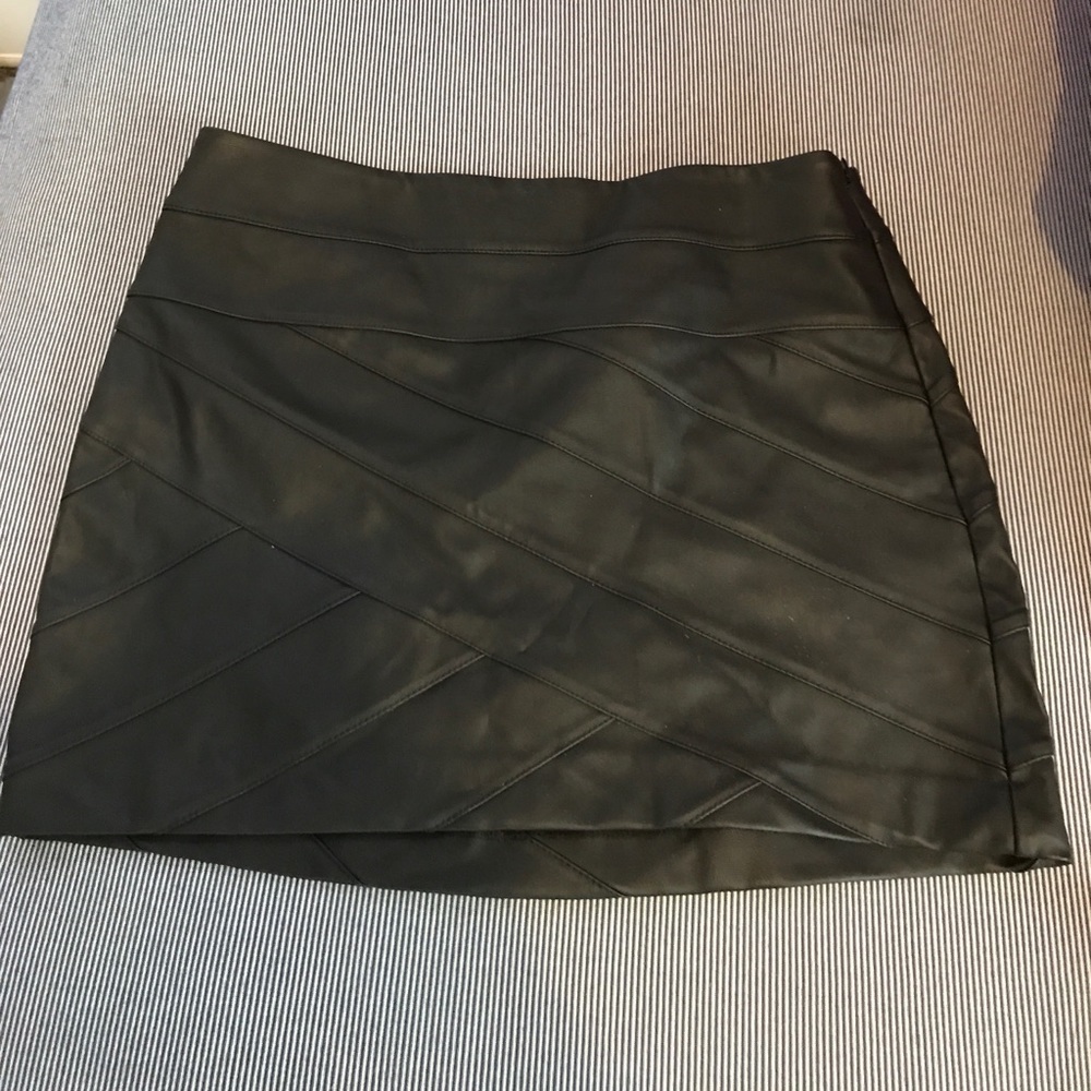 Faux Leather Mini Skirt