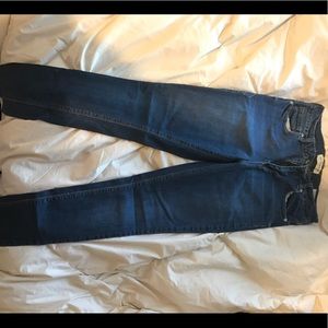 dark blue high waisted skinny jeans