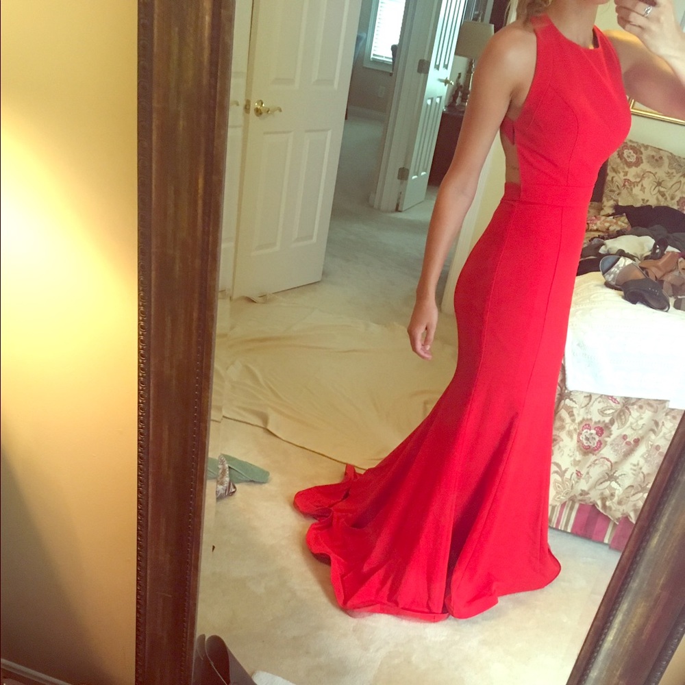 Beautiful long red dress