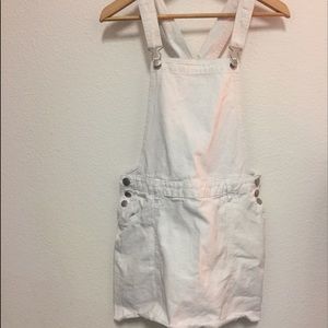 White Overall Dress